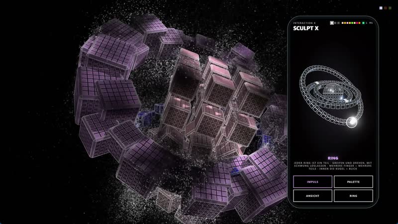 Sculpt X Interaction – Die Skulptur in der Hand – Ring, Kugel, Joystick und Scanner